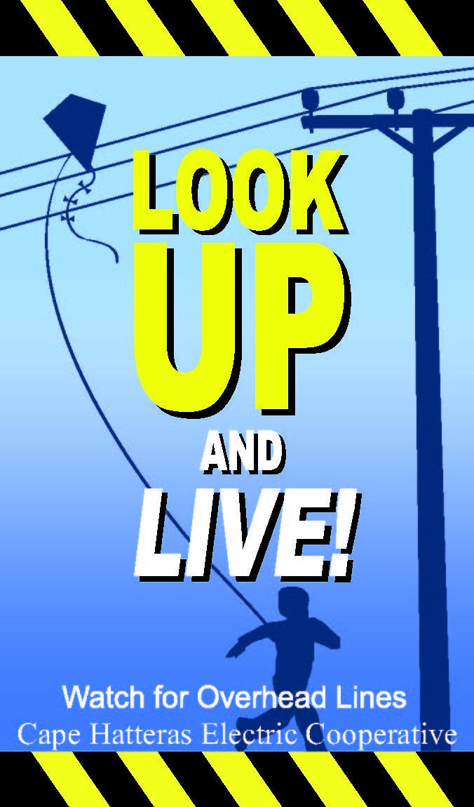 Kite Safety Message Look up and Live