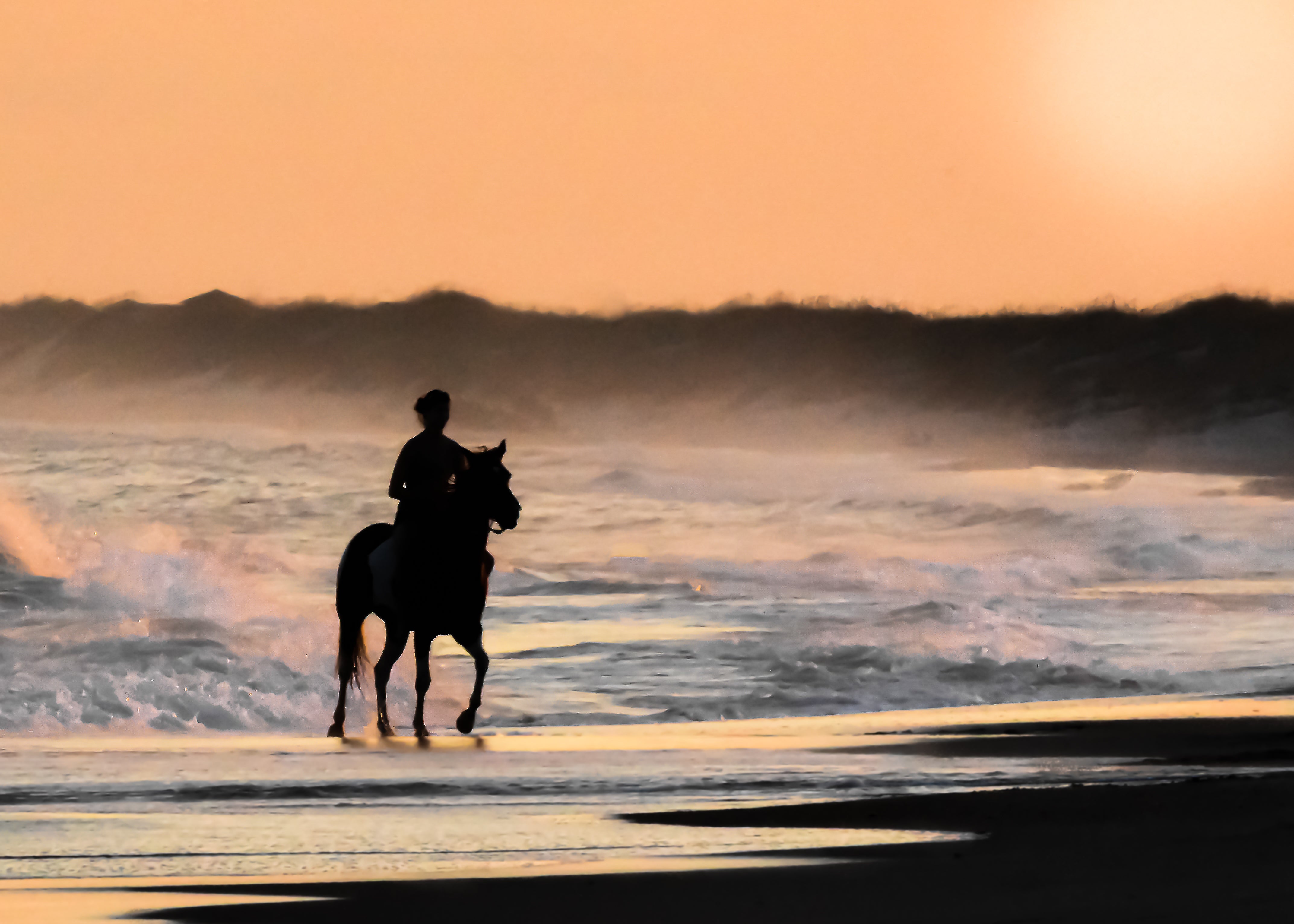 Horseback rider on Hatteras Island