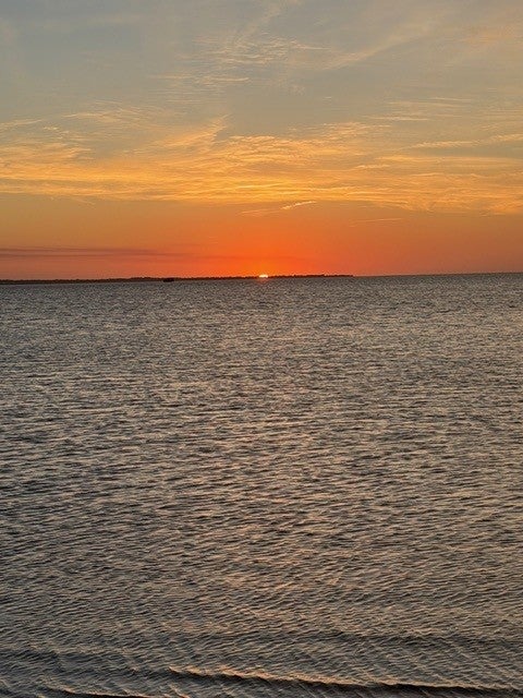 Sunset between Avon and Buxton over the Pamlico Sound