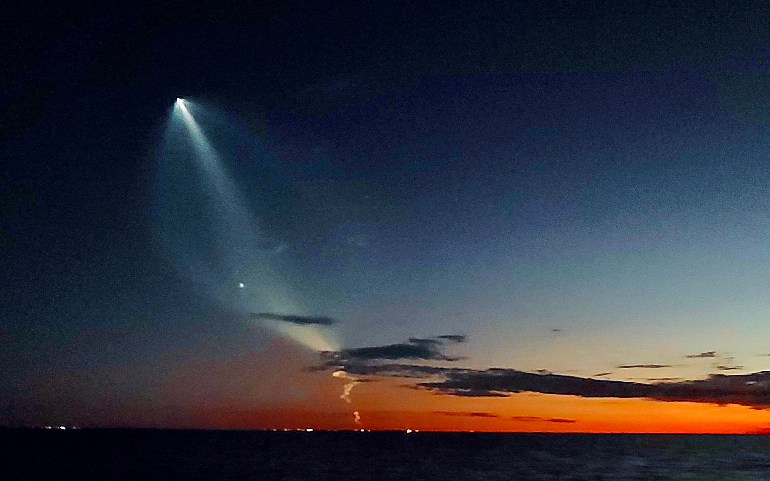 Space X Launch over Hatteras Island