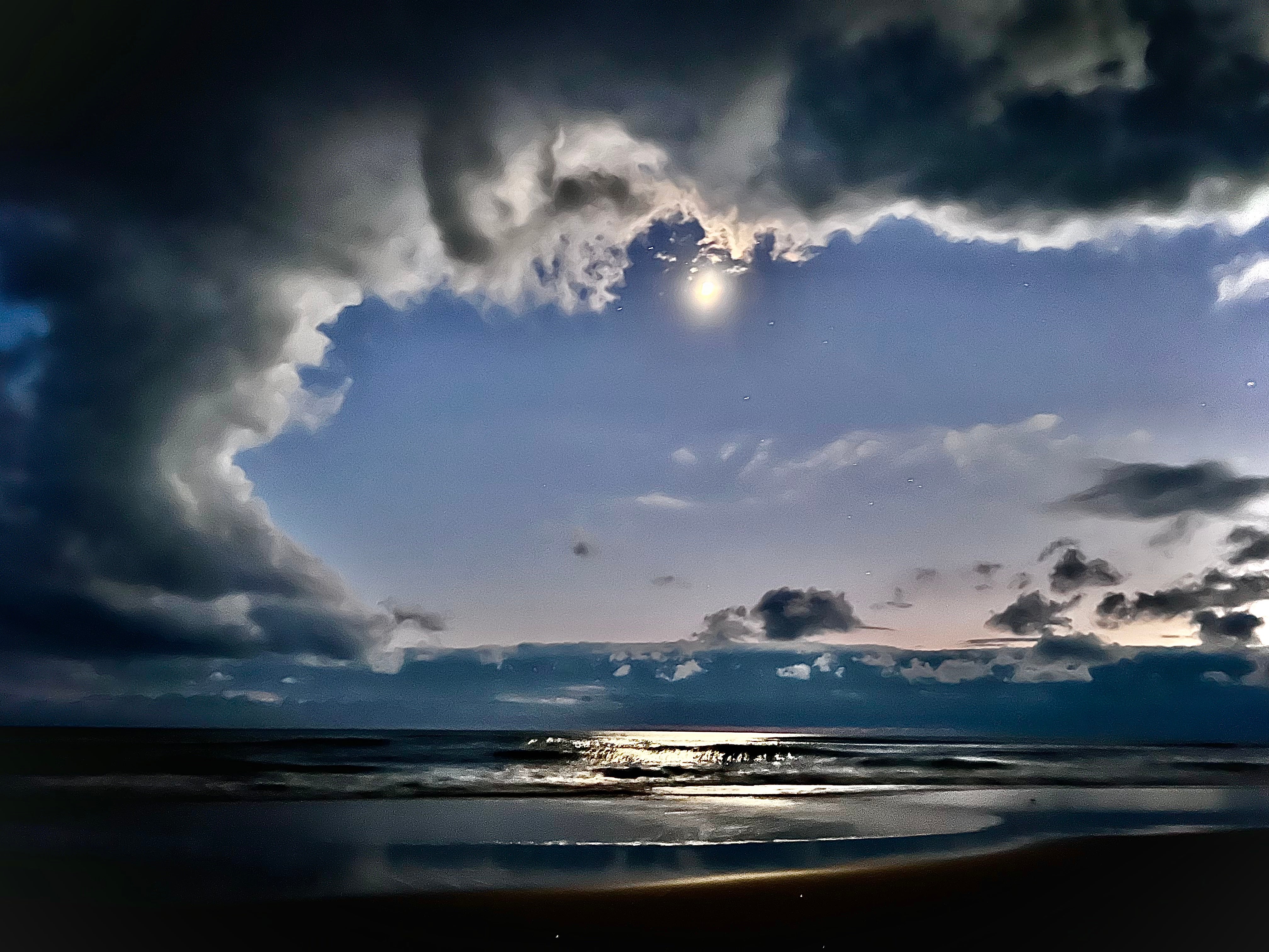Moon over Cape Hatteras National Seashore