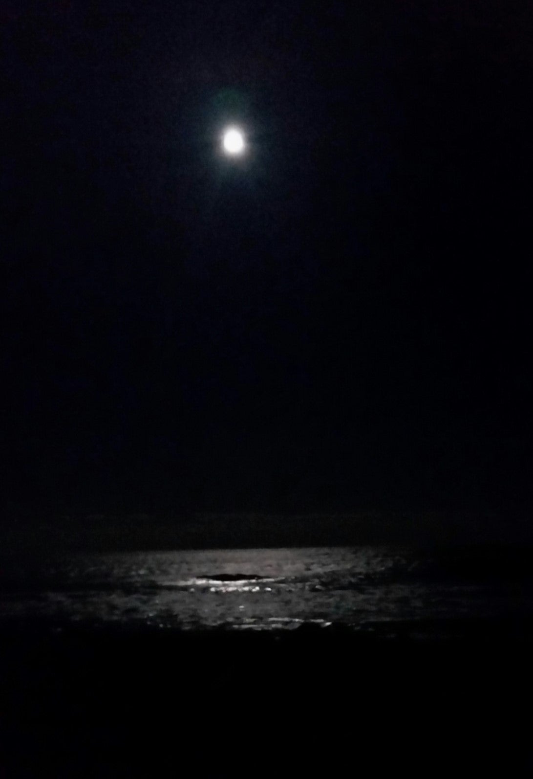 Moon over ocean at Cape Hatteras National Seashore
