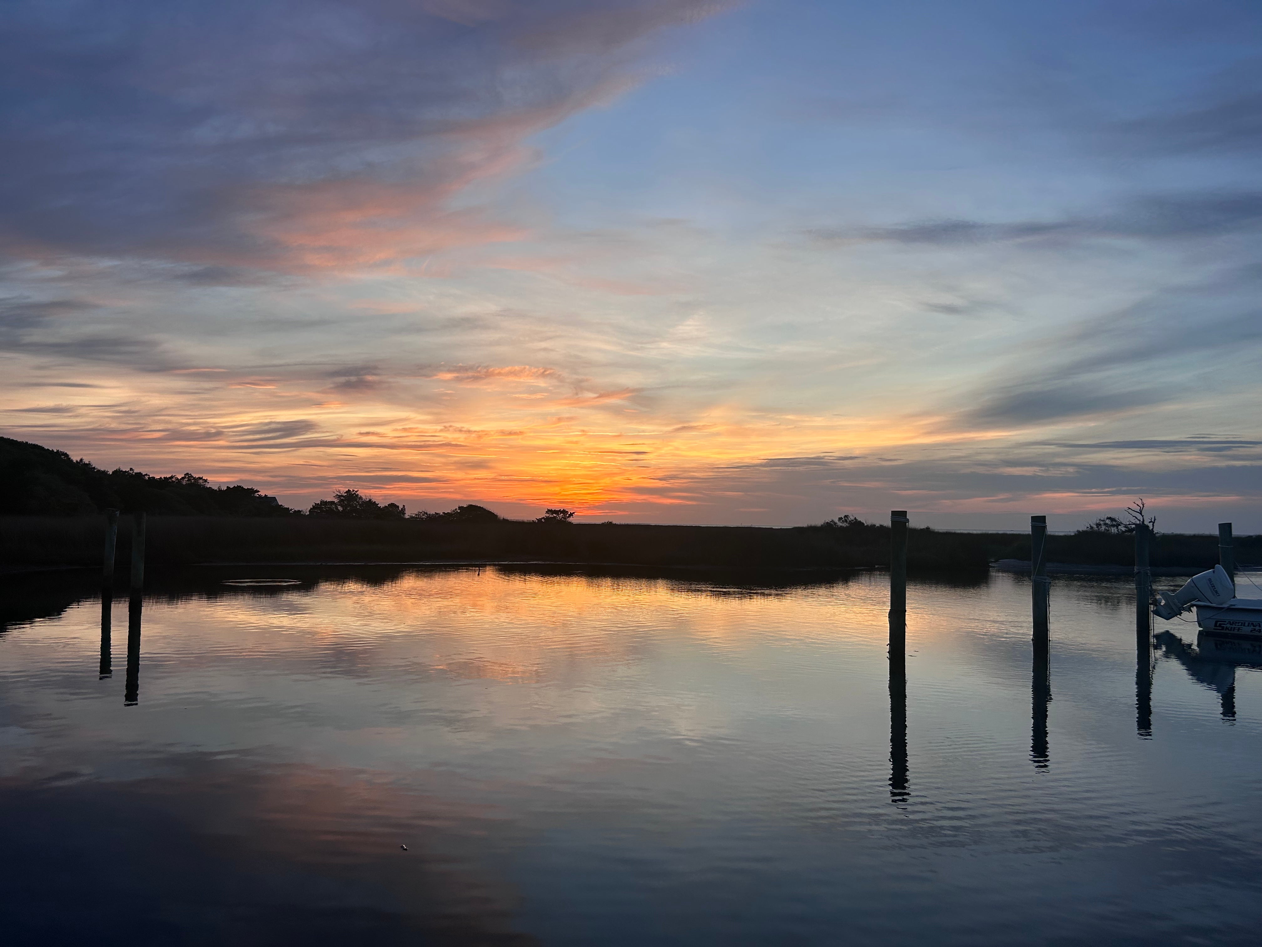 Sunset over the Pamlico Sound in Buxton, NC