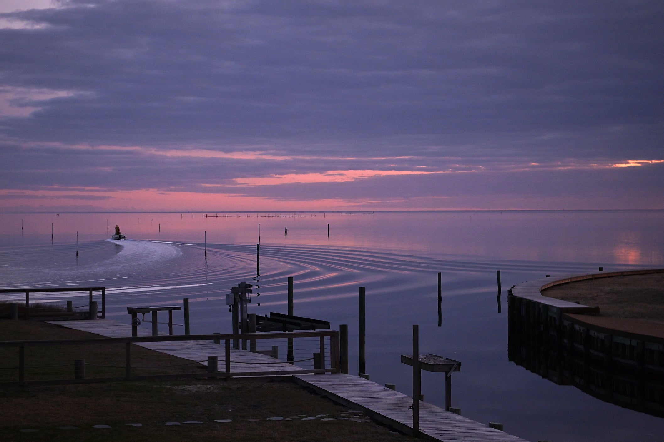 Boat on the Pamlico Sound Hatteras Island