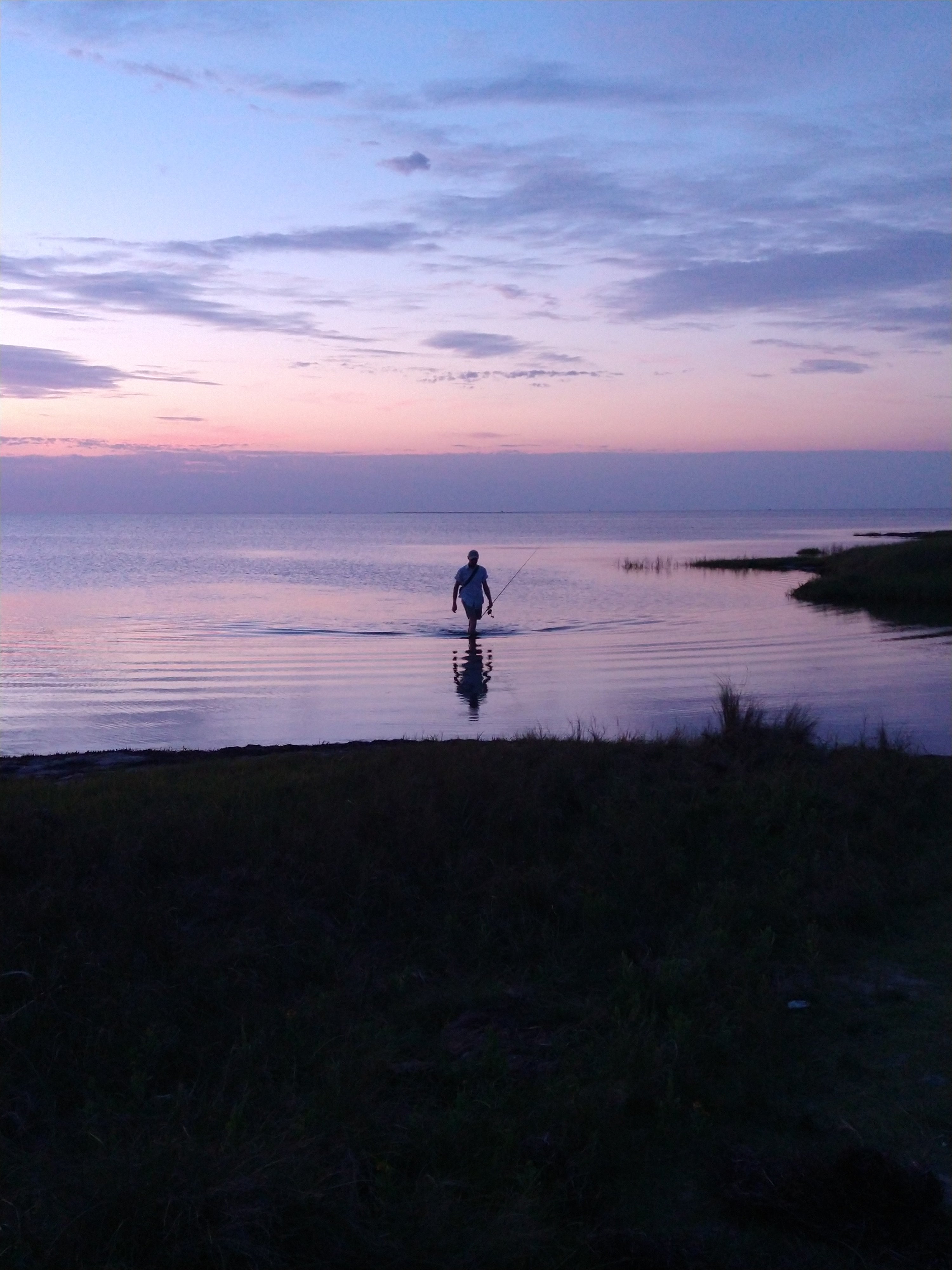 Fisherman in Pamlico Sound Hatteras Island