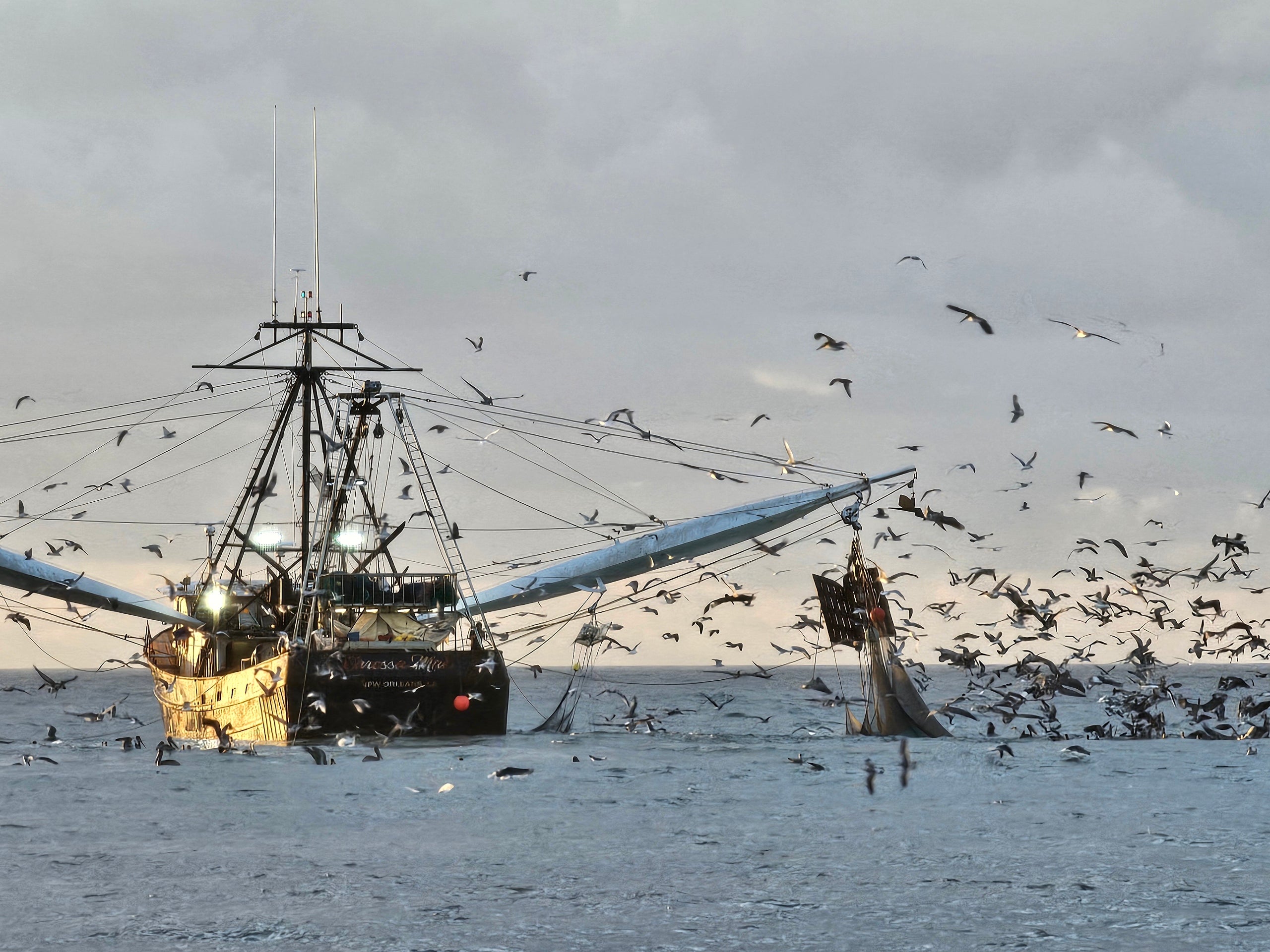 Shrimp Trawler working off of Cape Hatteras National Seashore