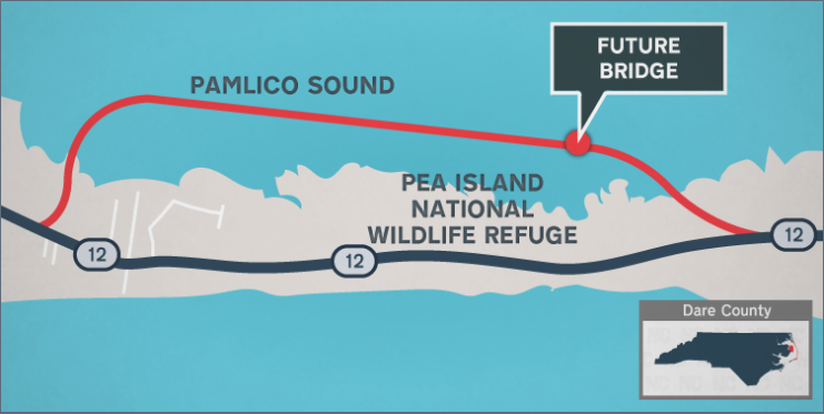 Rodanthe Bridge Map