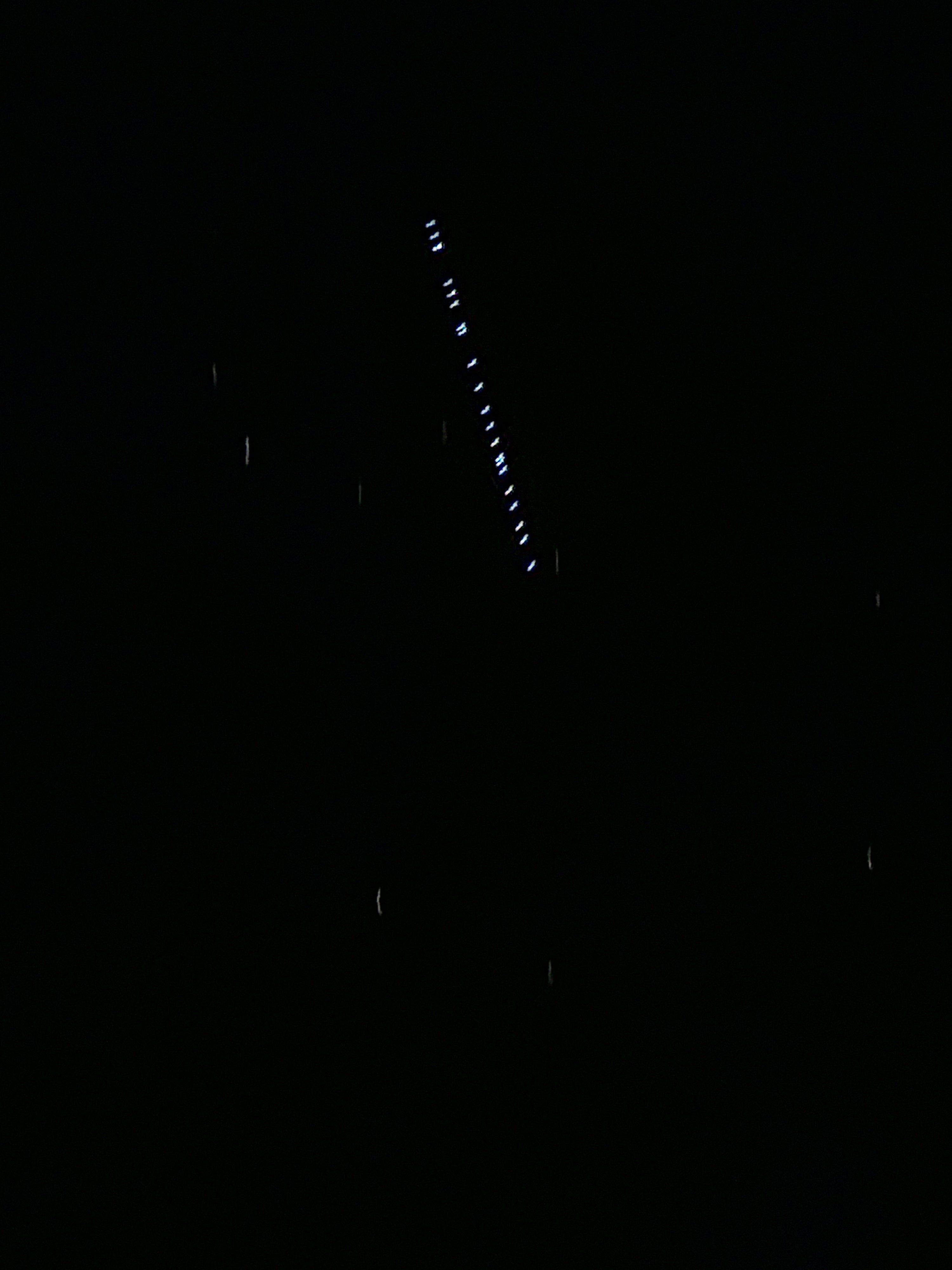 SpaceX Rocket in the night sky