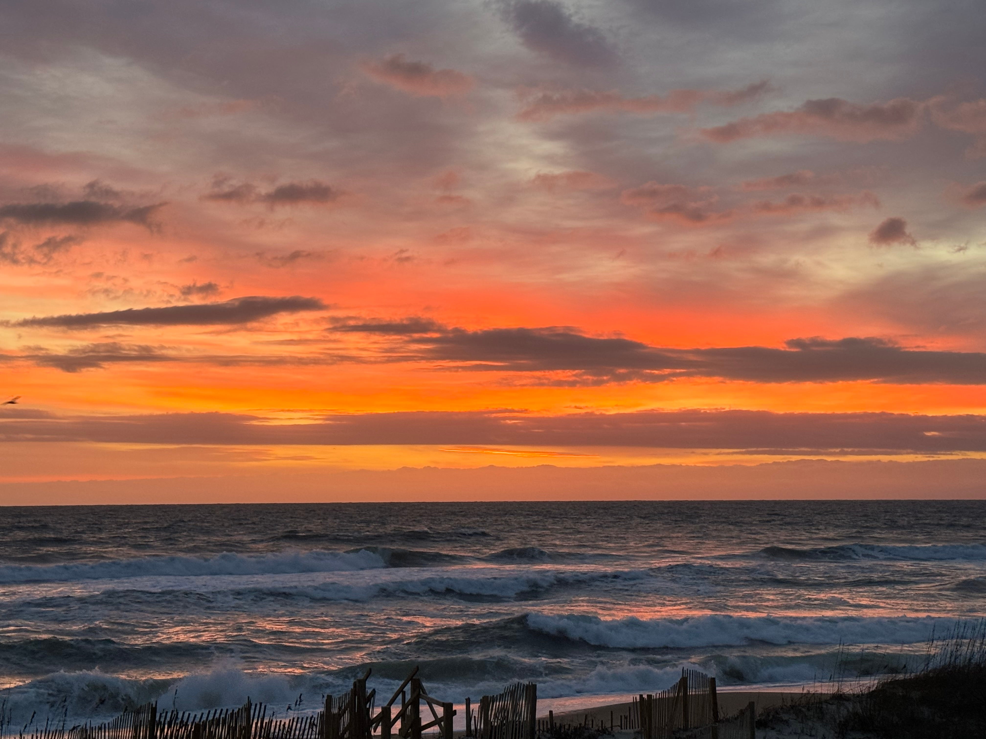 Sunset in Rodanthe NC over the pamlico sound