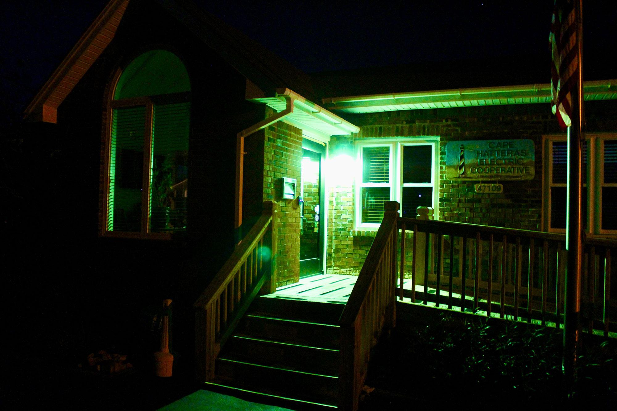 green light on house