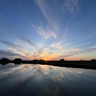 Pamlico Sound at Sunset by Nick Stutts of Hatteras, NC